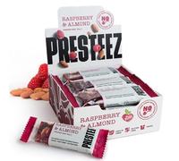 Presteez Vegan Raspberry & Almond, No Added Sugar Fruit & Nut Bars, 12 Pack