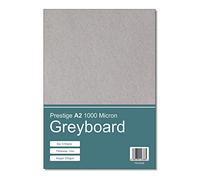Prestige A2 Greyboard 1000mic - 1mm Thick Craft Grey Board Mounting Backing Modelling Board - 1000 Micron - 5 Sheets
