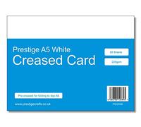 Prestige A5 White Card Pack Pre-Creased for Folding to 4pp A6-225gsm - 25 Sheets