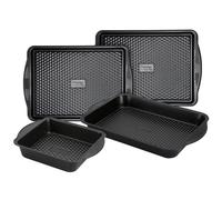 Prestige Aerolift Baking Set - 2 Oven Trays & Cake Tin Durable Steel Bakeware In Black Black One Size
