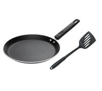 Prestige Aluminium 24 cm Crepe Pan and Turner Set , 2-Piece - Black