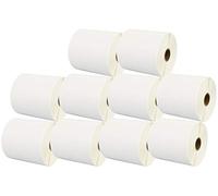 Prestige Cartridge 10 x Zebra 100x50mm 100 x 50 mm Direct Thermal Label for Zebra Type Printer - White (Roll of 10)