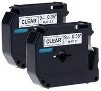 Prestige Cartridge 2 Compatible M K121 M-K121 Black on Transparent 9mm x 8m Label Tapes for Brother P-Touch PT-45 PT-55 PT-65 PT-70 PT-75 PT-80 PT-85 PT-90 PT-M95 PT-100 PT-110 PT-BB4 Label Makers