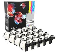 Prestige Cartridge 20 x DK-44205 Continuous Removable Labels Compatible with Label Printers (62mm x 30.48m)