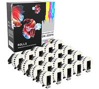 Prestige Cartridge 20x DK22214 12mm x 30.48m Continuous Address Labels Compatible with QL-500 QL-550 QL-560 QL-570 QL-580 QL-700 QL-720 QL-800 QL-810 QL-820 QL-1050 QL-1100 QL-1110