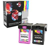 Prestige Cartridge 300 300XL Ink Cartridges Compatible with HP Deskjet D1660 D1663 D2530 D2545 D2560 D2660 D5560 F2420 F2480 F4210 F4240 F4272 F4280 F4580 Photosmart C4780 C4680 | Pack of 2