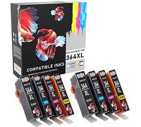 Prestige Cartridge 364 364XL Ink Cartridges Compatible with HP Photosmart 5520 5510 6520 7520 7510 6510 B209a C6380 C5380 C510a C310a D5460 Officejet 4620 Deskjet 3520 3070A | Pack of 8