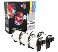 Prestige Cartridge 5 x DK-44205 Continuous Removable Labels Compatible with Label Printers (62mm x 30.48m)