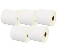 Prestige Cartridge 5 x Zebra 100x50mm 100 x 50 mm Direct Thermal Label for Zebra Type Printer - White (Roll of 5)