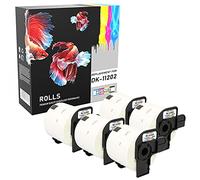 Prestige Cartridge 5X DK11202 62mm x 100mm Address Labels Compatible with QL-500 QL-550 QL-560 QL-570 QL-700 QL-720 QL-800 QL-810 QL-820 QL-1050 QL-1100 QL-1110 (300 Labels per Roll)