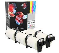Prestige Cartridge 5X DK11241 102mm x 152mm Shipping Labels Compatible with QL-1050 QL-1060N QL-1100 QL-1110NWB Label Printers (200 Labels per Roll)