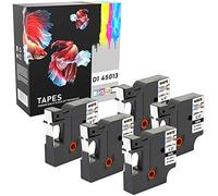 Prestige Cartridge D1 45013 5 Label Tapes Compatible with Dymo LabelManager PnP 160 160P 210D 280 360D 420P 500TS MobileLabeler & LabelWriter 450 Duo | Black on White, 12mm x 7m
