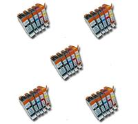 Prestige Cartridge PGI-520/CLI-521 Pack of 25 Printer Ink Cartridges for Canon Pixma MP540 MP540X MP550 MP560 MP620 MP620B MP630 MP640 MP980 MP990 MX860 MX870 IP3600 IP3680 IP4600 IP4680 IP4700