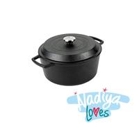 Nadiya x Prestige Cast Iron Casserole, 4.5L, Black