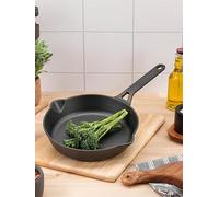 Prestige Cast Iron 22cm Frying Pan - Pre-Seasoned, Non-Toxic, Induction & Oven Safe, Easy Clean, Black