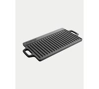 Prestige Cast Iron Double Sided Griddle Pan Black