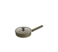 Prestige Ceramic Non Stick Egg Poacher Pan 20cm - Urban Olive | Lift-out insert poaches eggs perfectly for effortless breakfasts. Outperforms leading ceramic non stick* for release