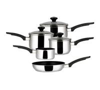 Prestige Everyday Milkpan, Saucepan and Frypan Set of 5 - 5 year guarantee, Silver
