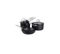 Prestige Scratch Guard Aluminium Cookware Set, 5pce, Black