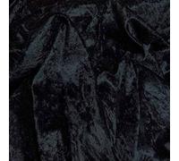 PRESTIGE Crushed Velvet Stretchy Velour Fabric Ladies Corset Dressmaking Craft Velvets - Per Metre (Black)