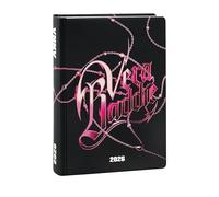 PRESTIGE & DELUXE Baddie Anna 2025-2026 Vera School Diary, 16 Months Daily Diary for Elementary and Middle School Girls, 12 x 16.5 cm + Zip Case + Sequins Key Ring and Multicoloured Pen