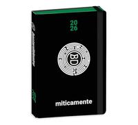 PRESTIGE & DELUXE Bastardidentro School Diary Limited Edition Special Black PU Cover 2025-2026 Dated Standard F.to 18 x 13 cm + Free Key Ring Whistle and Multi-Coloured Pen