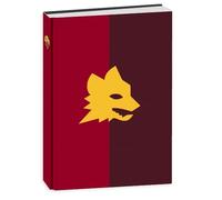 PRESTIGE & DELUXE Roma Giallorossi Lupa F.to Standard School Diary 18 x 14 cm for School 2025/2026 - Padded Cover + Free Football Keyring