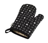 Prestige Disney Monochrome Mickey Mouse Single Oven Mitt with Hanging Loop, 26cm x 18cm, Black & White