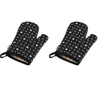 Prestige Disney Monochrome Mickey Mouse Single Oven Mitt with Hanging Loop, 26cm x 18cm, Black & White (Pack of 2)