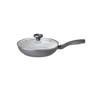 Prestige Earth Pan Ceramic Non Stick Frying Pan with Lid 28cm - Non Toxic Frying Pan, Induction Ready, Dishwasher Safe, Made in Italy, Grau