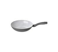 Prestige Earth Pan Grey Round Aluminium Induction Suitable Dishwasher Safe Stir-Fry Wok Pan 28Cm