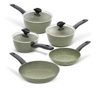 Prestige Eco 5 Piece Cookware Set Green Recycled Aluminium Non Stick Induction