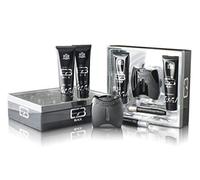 Prestige Extasia Black by New Brand for Men - 4 Pc Gift Set 3.3oz EDT Spray, 0.5oz EDT Spray, 4.3oz Shower Gel, 4.3oz After Shave