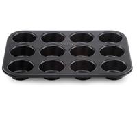 Prestige Muffin Tin 'Inspire' – Rectangular Steel, 12-Cup – Black