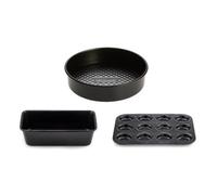 Prestige Inspire Black Carbon Steel Freezer And Oven Safe Non-Stick Baking Tin Set Pack Of 3
