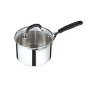 Prestige Made To Last Silver Round Stainless Steel Dishwasher Safe Saucepan With Double Sided Straining Lids 18Cm, 1.9L