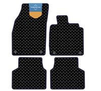 Prestige Mats, Fully Tailored Car Floor Mat Fits Volkswagen ID.3 2020-, 3MM RUBBER, BLUE STITCH, Anti Slip Mat-Non Slip Car Floor Mat with Black Edging