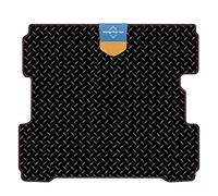 Prestige Mats, Tailored Car Boot Mat, Fits Vauxhall ASTRA K BOOT MAT 2015-2021 - 3mm Rubber Red Stitch - Non Slip Car Boot Floor Mat, Heavy Duty 3mm Rubber - Waterproof Edged With Black Cloth Binding