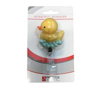 Prestige Medical Deluxe Retracteze ID Holder with Bulldog Clip Yellow Duck (Model: S14-YDK)