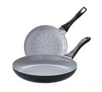 Prestige Disney Monochrome Ceramic Frying Pan Set 24 & 28cm - Non Stick Frying Pan Set, Induction Suitable, PFAS & PFOA Free Cookware, Black & White