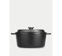 Prestige Nadiya 26cm Cast Iron Casserole Dish with Lid Black