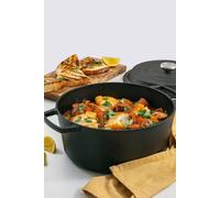 Prestige Nadiya Hussain By Cast Iron Casserole Dish With Lid, Dutch Oven, Induction, Oven Safe, 4.5L In Black Black One Size