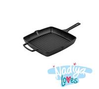Prestige Square Grill Pan with Pouring Lips Oven Safe Cast Iron Cookware - 27 cm