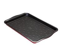 Prestige New Disney Bake with Mickey Mouse Oven Tray Non Stick - Large Baking Tray 10" x 15", Carbon Steel Bakeware, Red & Black