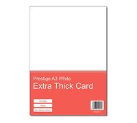 Prestige Premium Super Thick A3 White 500gsm Craft Card - Extra Thick Crafting Card (Pack of 20 Sheets)