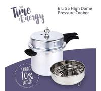 Prestige Pressure Cooker Large 6 Litre Aluminium, Safe & Fast Healthy Cooking In Silver Silver One Size