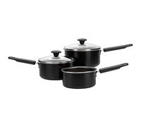 Prestige Quick & Easy Non-Stick 3 Piece Pan Set Cookware Saucepans Aluminium