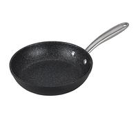 Prestige Scratch Guard Non Stick Frying Pan 21cm - Suitable as Induction Frying Pan, Scratch Resistant, Easy Cleaning Ceramic Exterior with Steel Base, Oven & Dishwasher Safe Cookware, Black