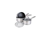 Prestige Scratch Guard Stainless Steel Saucepan Sets Non Stick with Lids - Saucepan Set of 3 with 16, 18 & 20cm, Scratch Resistant, Suitable for All Hobs, Oven & Dishwasher Safe Durable Cookware