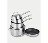 Prestige Scratch Guard Stainless Steel Pan Set of 5 Silver